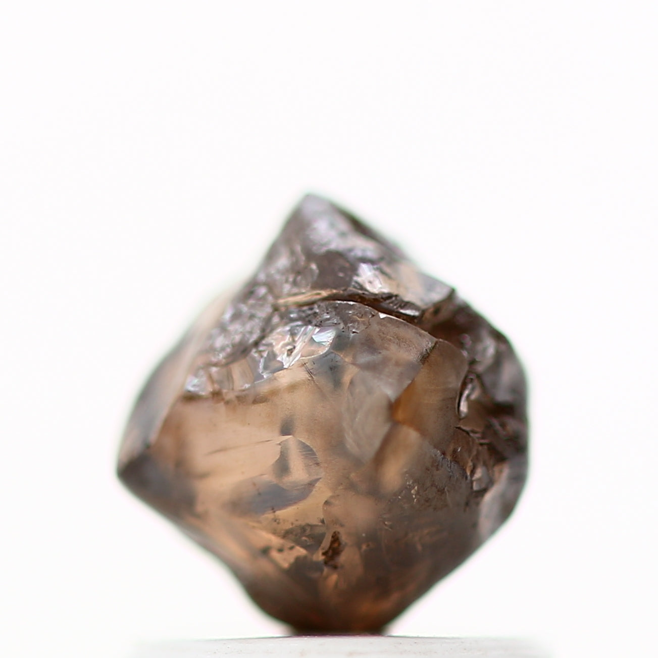1.26 Carat Natural Cognac Brown Crystal Raw Rough Diamond 5.50 MM - Blackdiamond
