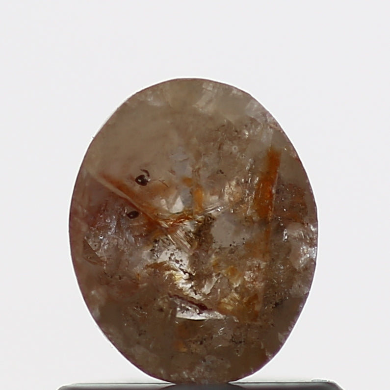 0.63 Carat Natural Oval Cut Salt and Pepper Diamond 6 MM