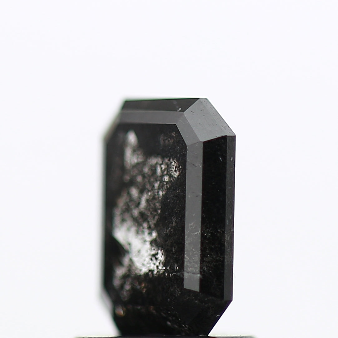 1.18 Carat 7.20 MM Galaxy Black Emerald Salt and Pepper Diamond