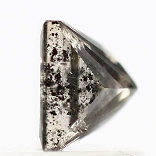 0.45 Carat 4 MM Natural Brown Princess Cut Salt and Pepper Diamond - Blackdiamond