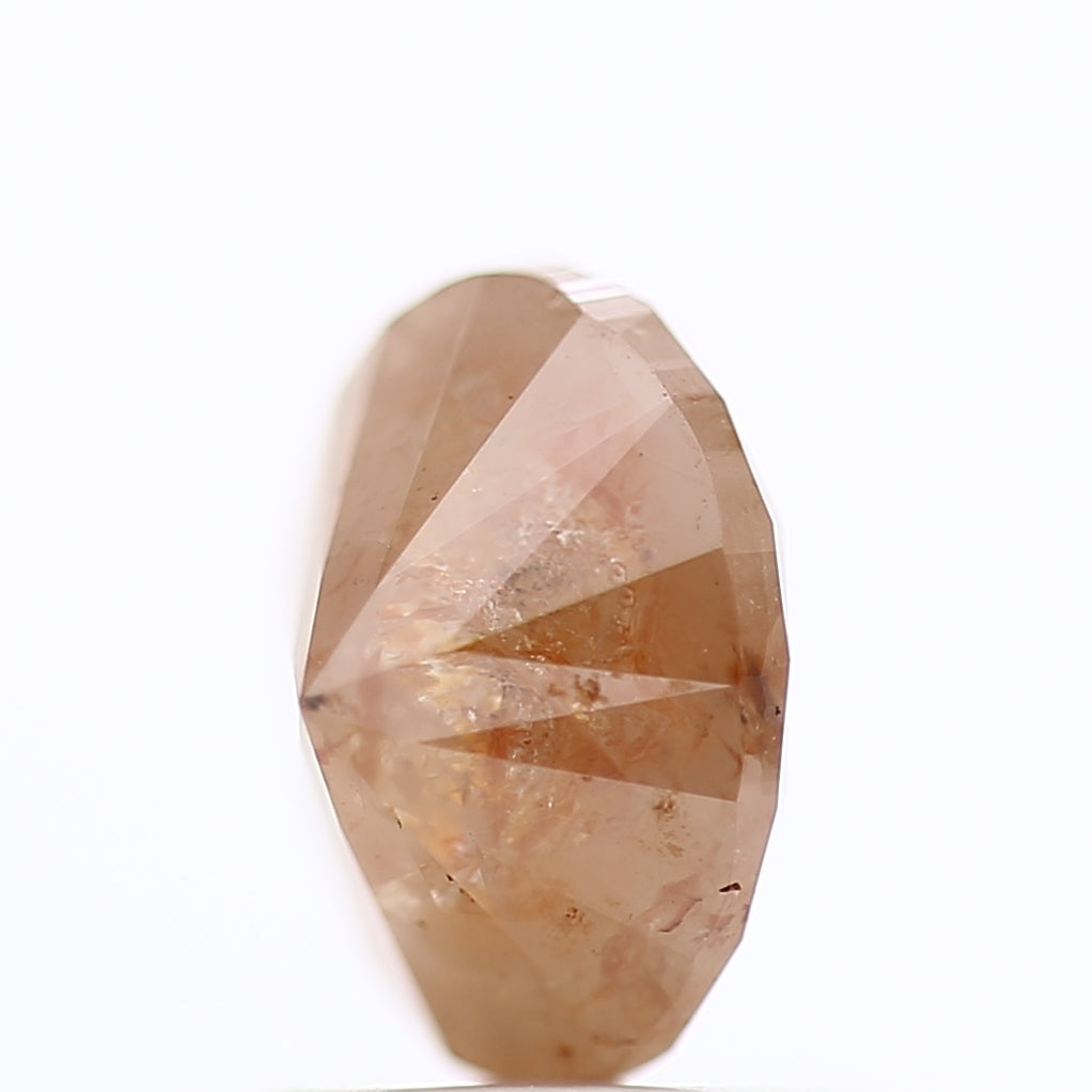 1.30 Carat Natural Orange Oval Cut Salt And Pepper Diamond 7.37 MM