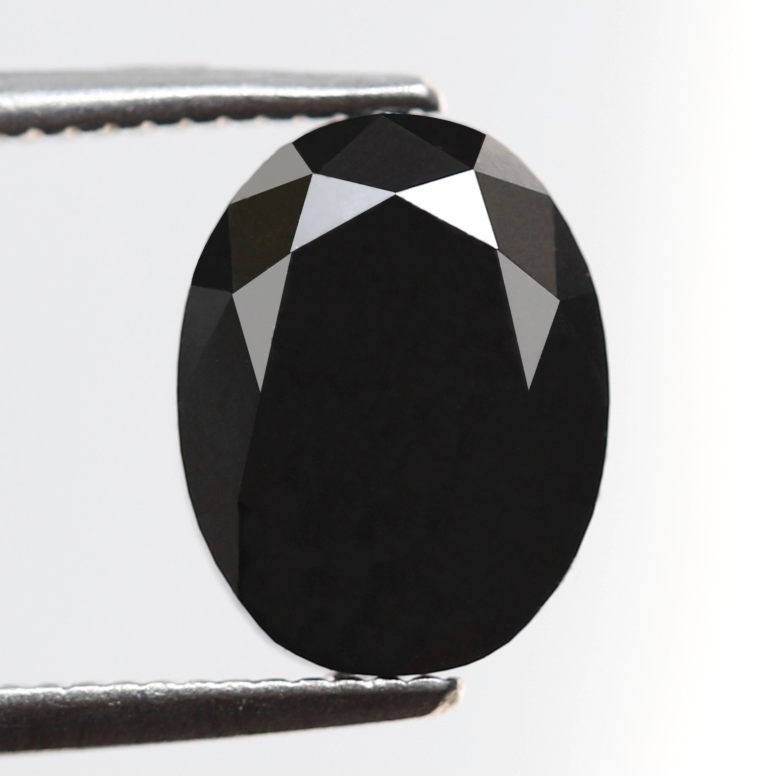 3 Carat Oval Cut Natural Loose Diamond 9 MM Black Diamond For Engagement Ring - Blackdiamond