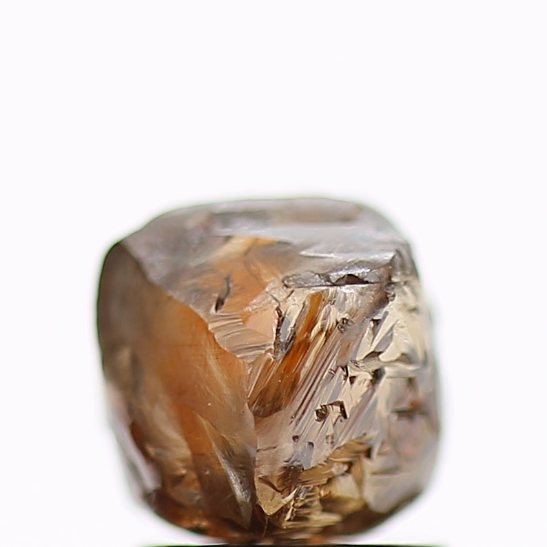 2.34 Carat Natural Fancy Cognac Brown Rough Diamond 7.6 MM