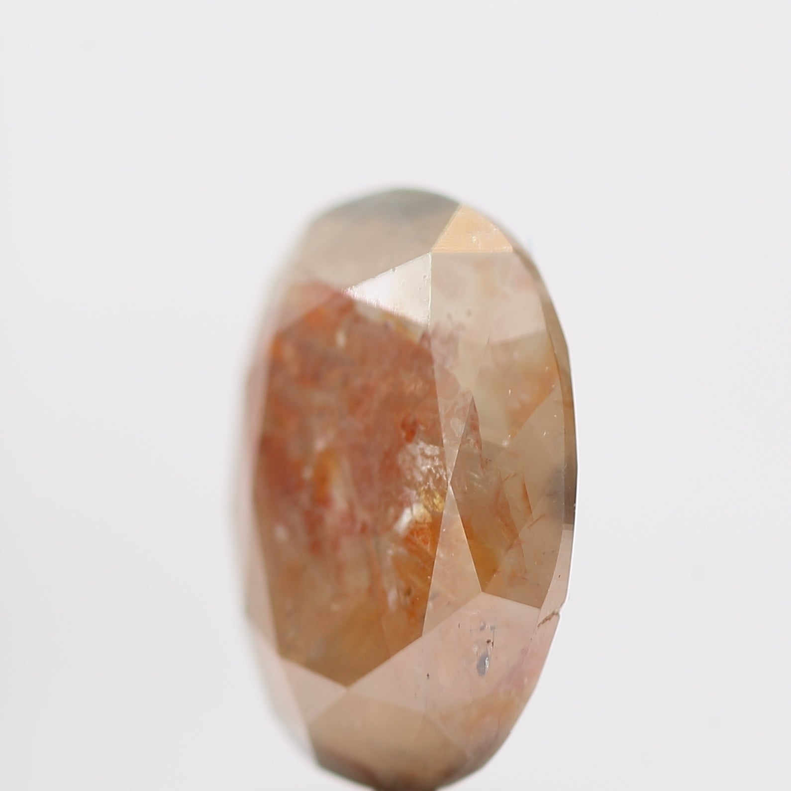 1.57 Carat Natural Oval Cut Orange Rustic Diamond 8.90 MM