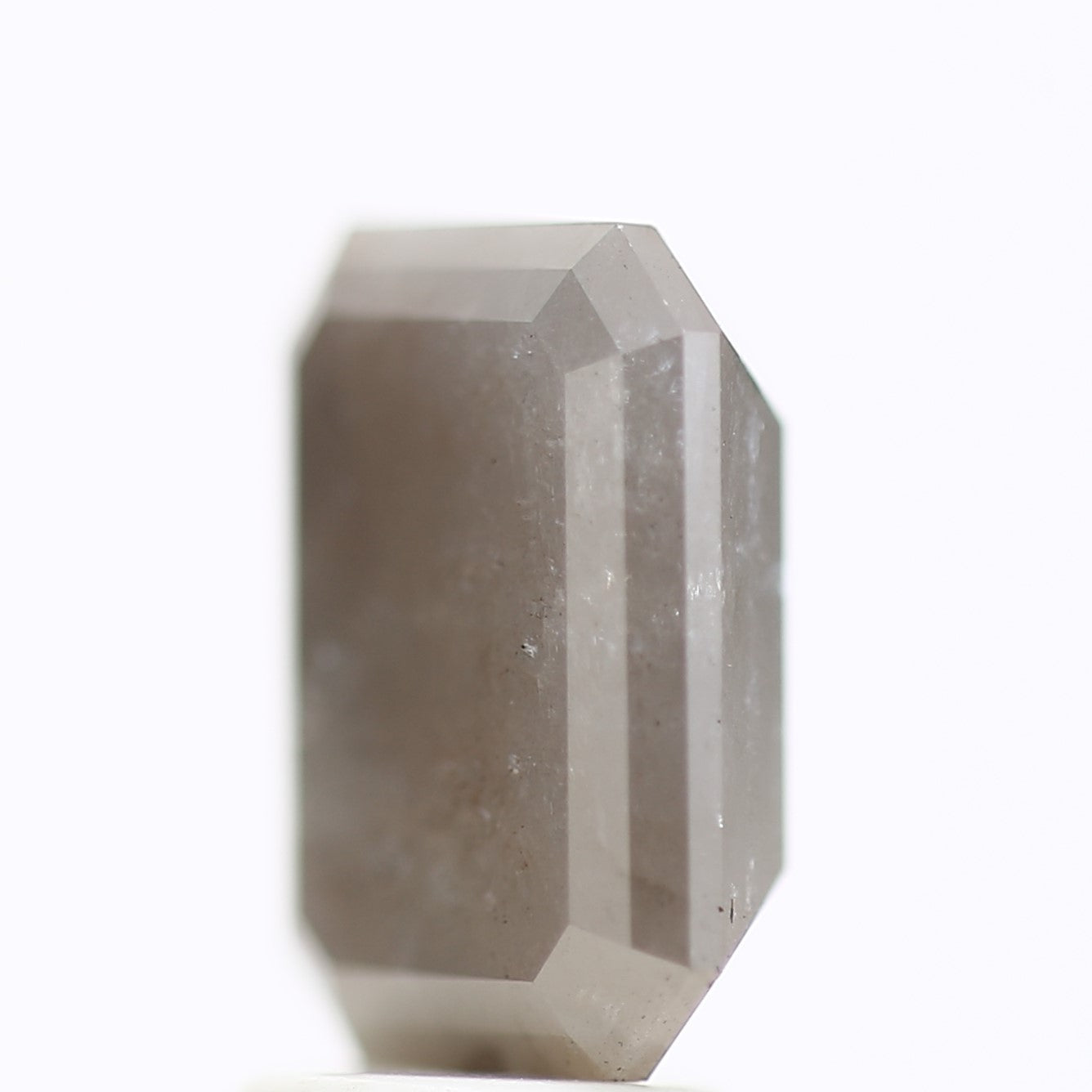 3.78 Carat Natural Emerald Loose Gray Salt And Pepper Diamond 9.94 MM