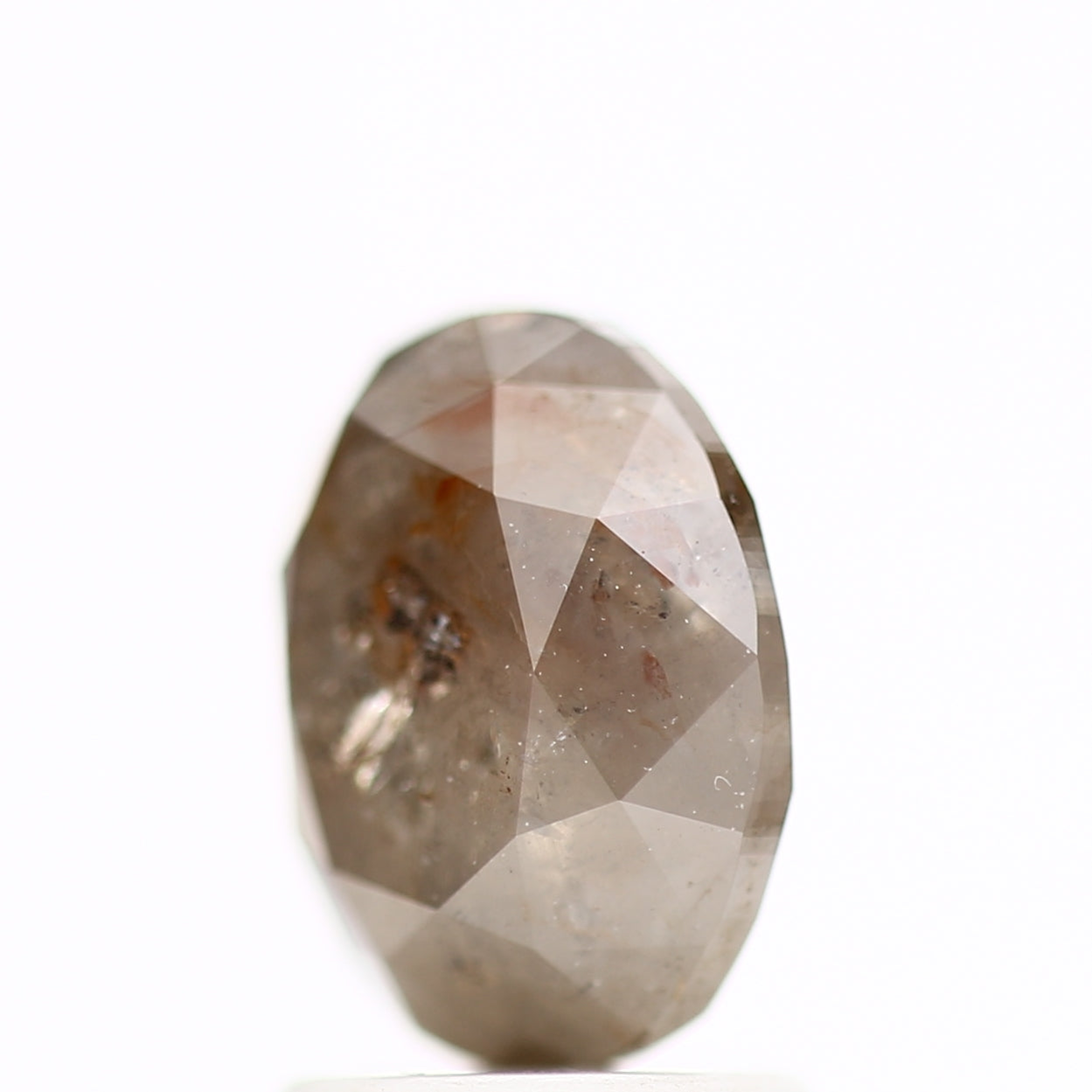 Design Natural Peach Red 2 ct Oval Diamond Ring 8.41 MM