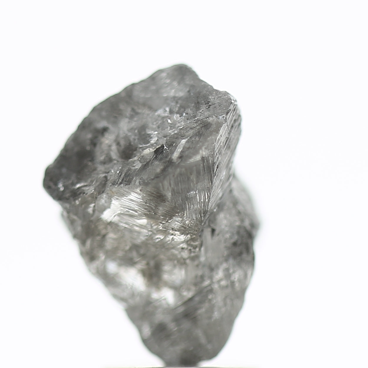 3.41 Carat Natural Crystal Uncut Gray Rough Diamond