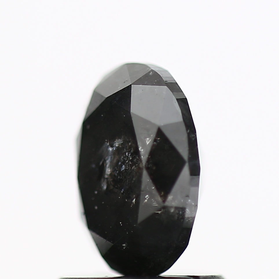 1.20 Carat Fancy Black Oval Cut Natural Diamond 7.17 MM