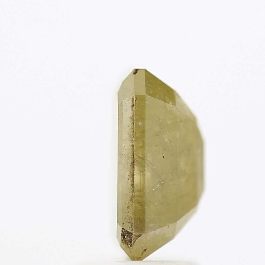 2.21 Carat 8.40 MM Natural Yellow Emerald Cut Salt and Pepper Diamond - Blackdiamond