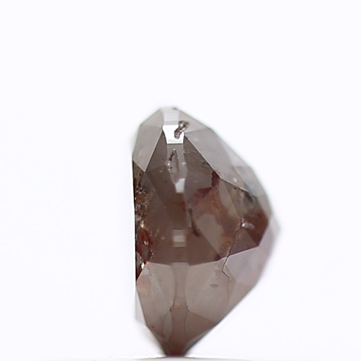 0.59 Carat Red Brilliant Rosecut Salt And Pepper Diamond 4.97 MM