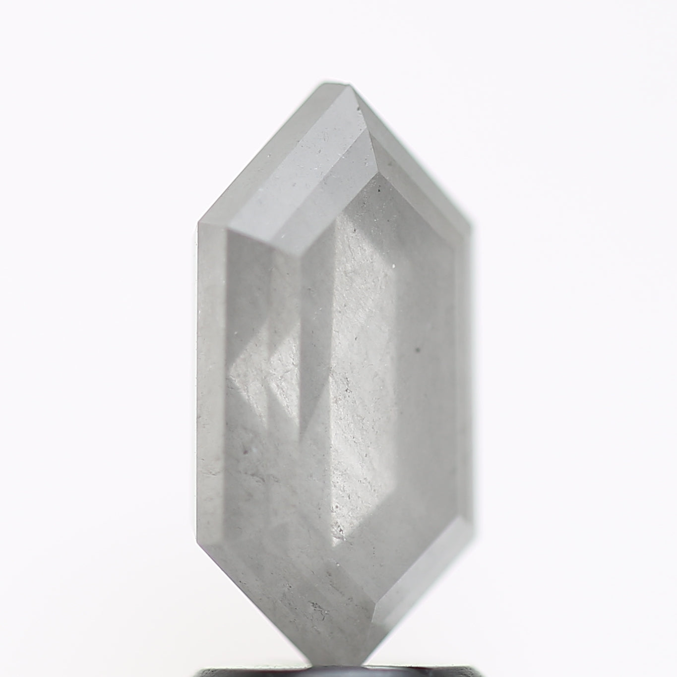 2.95 Ct Hexagon Salt and Pepper Diamond 11.70 MM