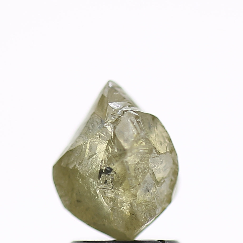 2.25 Carat Natural Fancy Green Yellow Clear Rough Diamond 8 MM