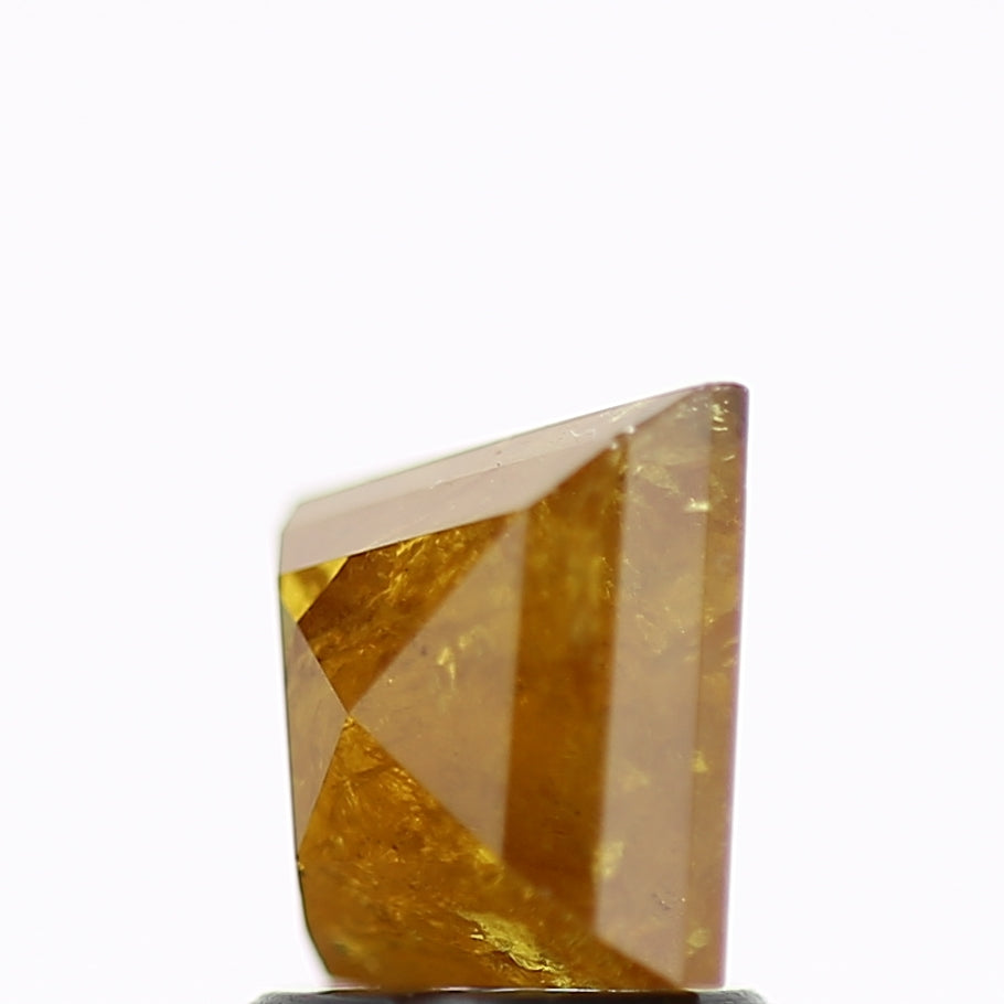 1.44 Carat Natural Fancy Yellow Kite Salt and Pepper Diamond 8.7 MM
