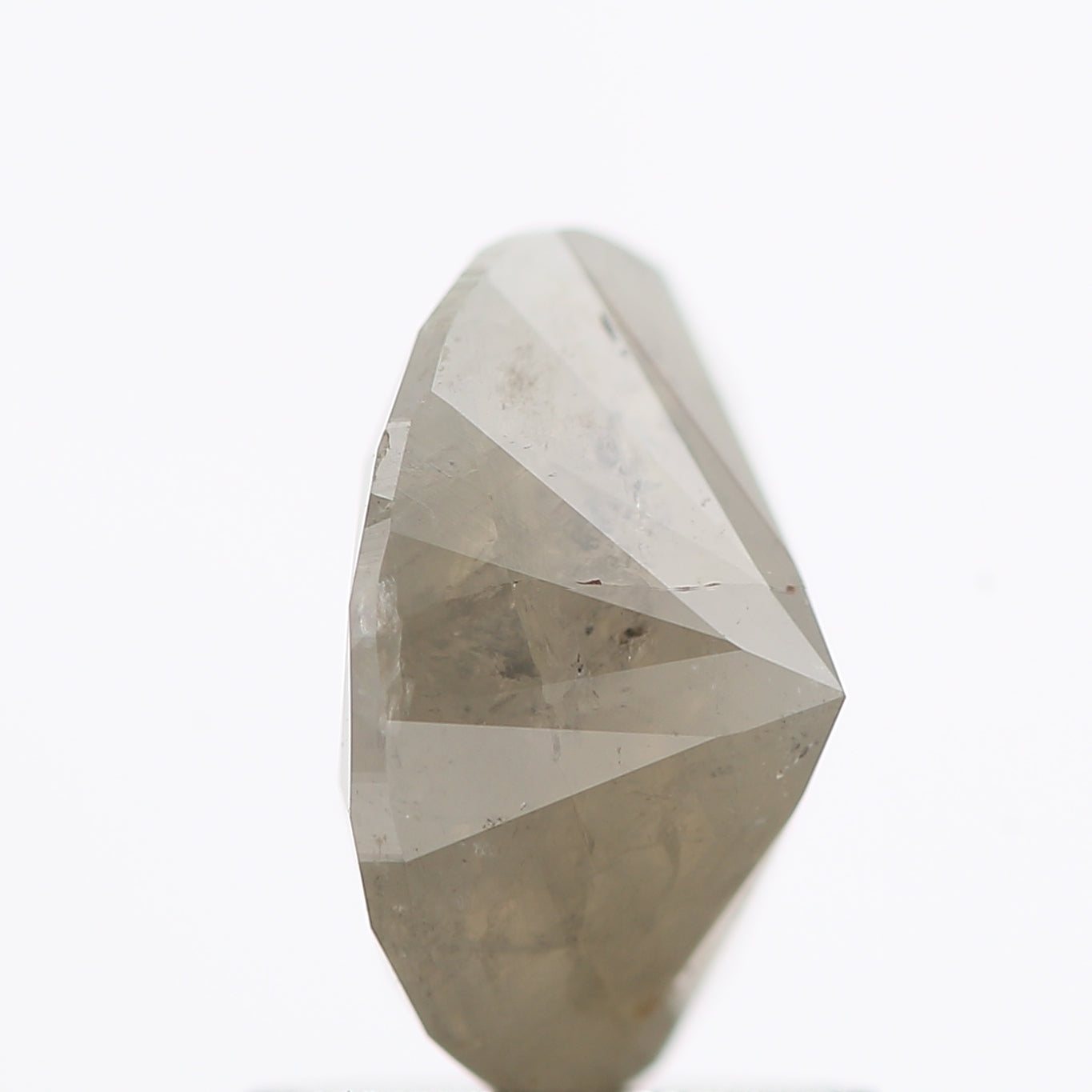 1.13 Carat Brilliant Oval Cut Salt and Pepper Diamond 7.48 MM