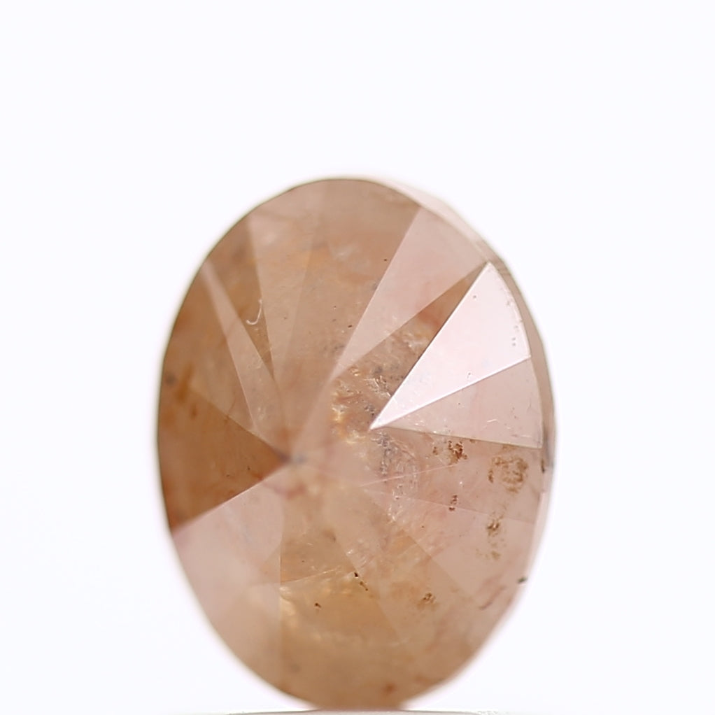 1.30 Carat Natural Orange Oval Cut Salt And Pepper Diamond 7.37 MM