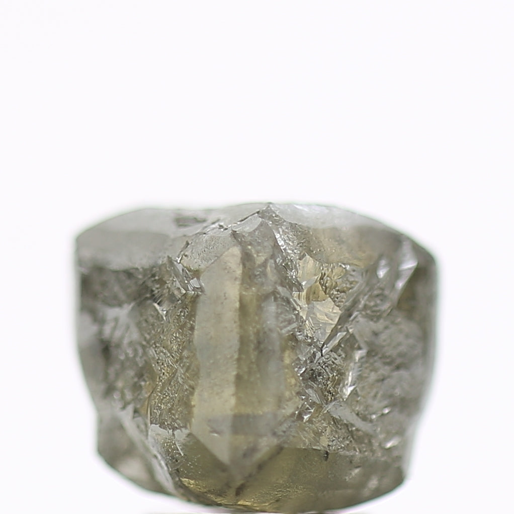 4.73 Carat Natural Grey Crystal Rough Cube Diamond 7.5 MM