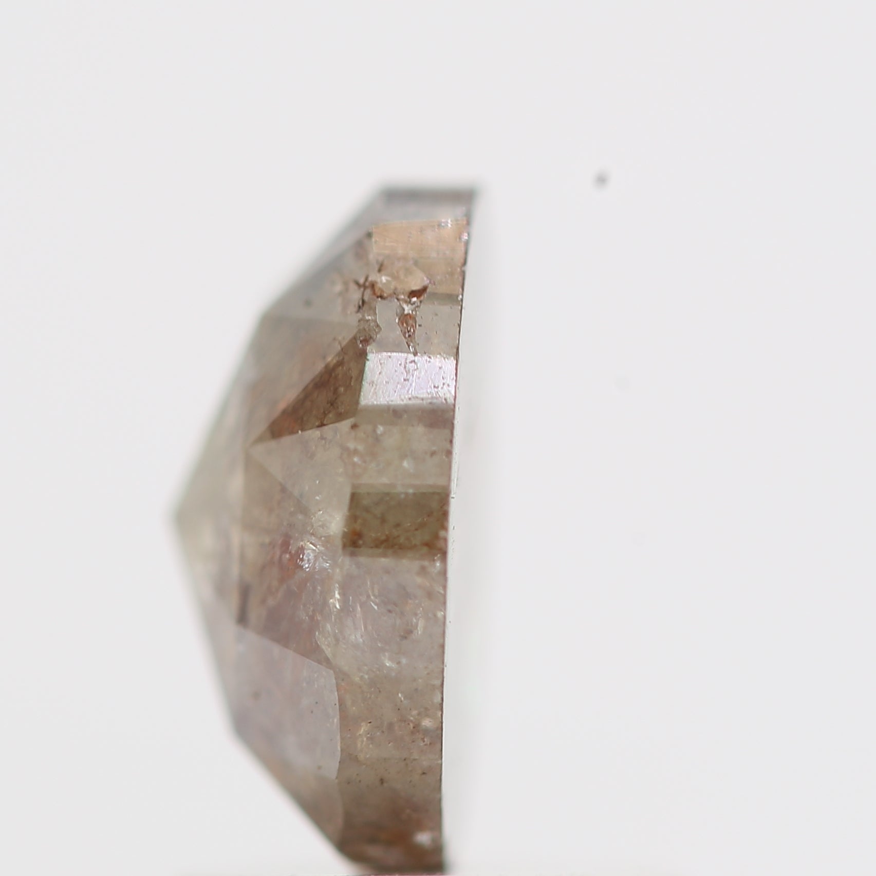 1.19 Carat Orange Gray Salt and Pepper Oval Diamond 7.50 MM