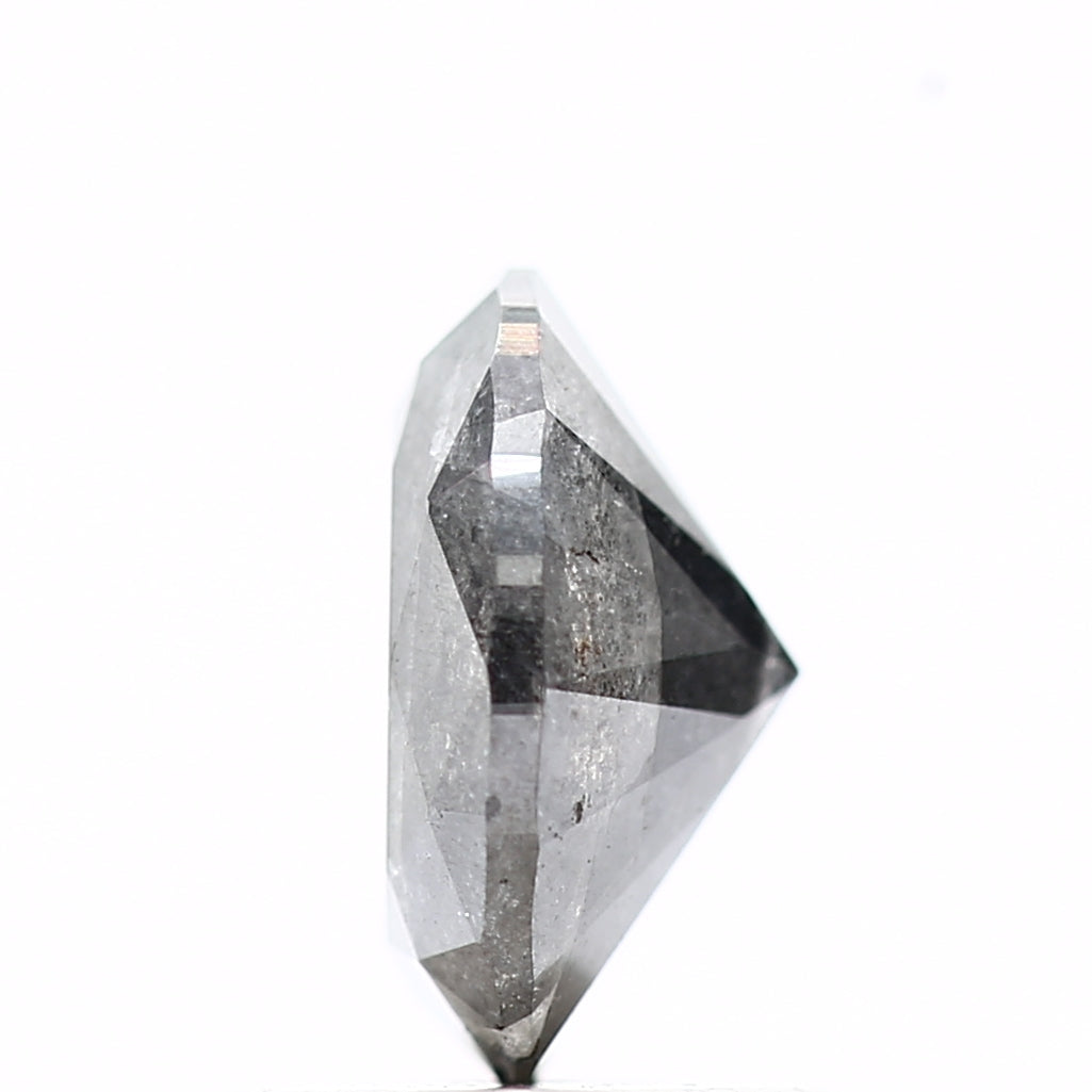 0.98 Carat Natural Oval Cut Gray Diamond 7.10 MM
