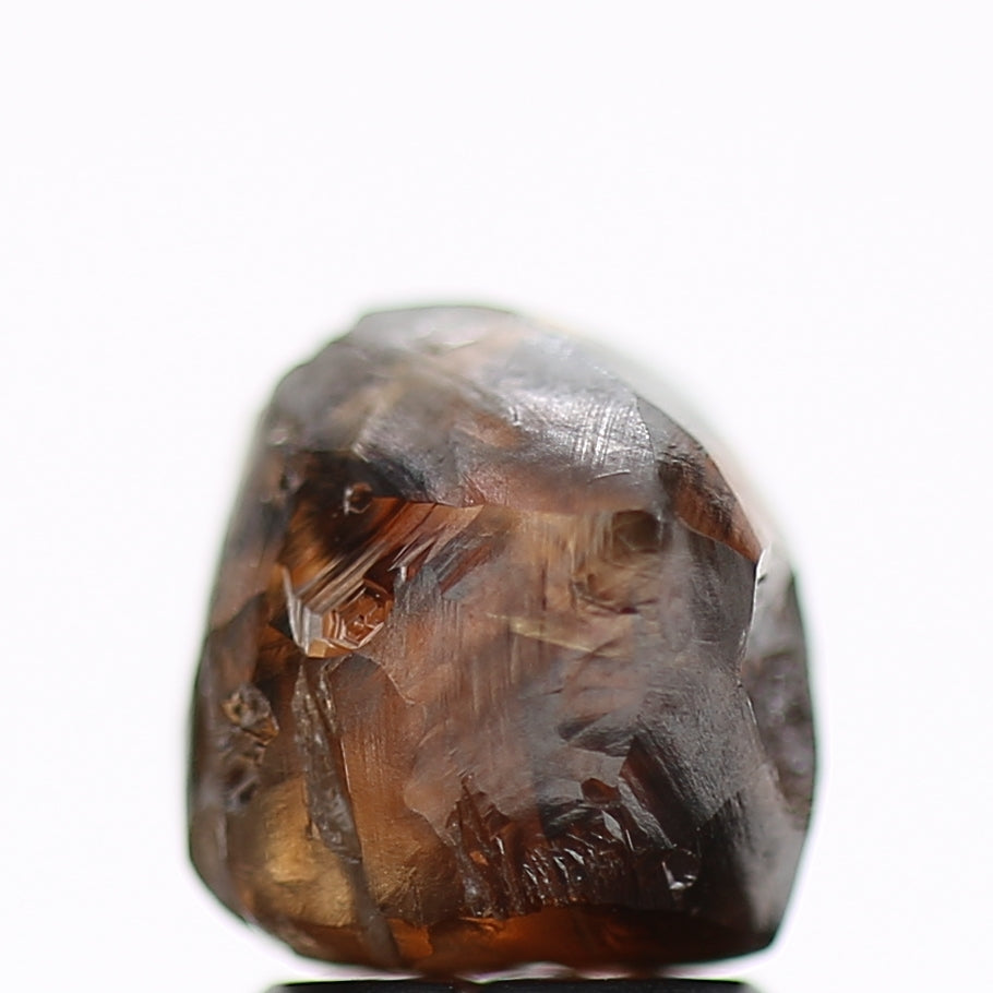 3.94 Carat Natural Fancy Cognac Brown Rough Diamond 7.74 MM