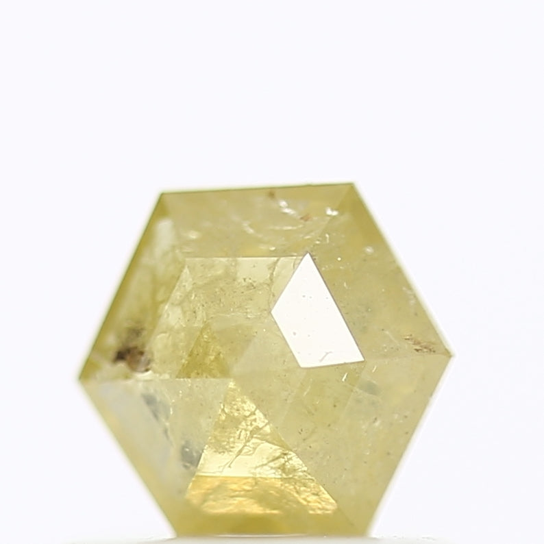 0.46 Carat Natural Yellow Hexagon Salt And Pepper Diamond 5.60 MM