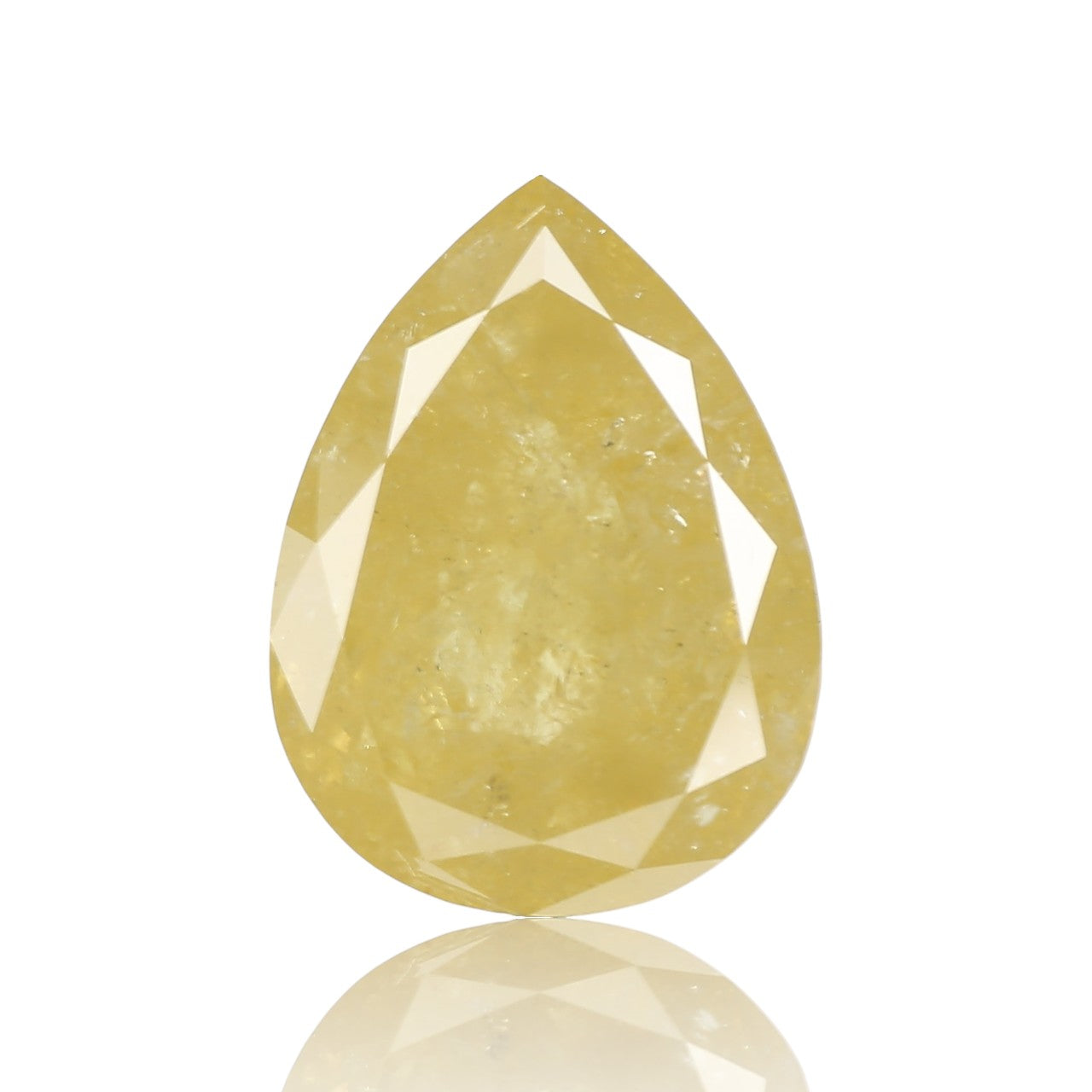 9 Carat Pear Diamond Natural Vivid Yellow For Engagement Ring