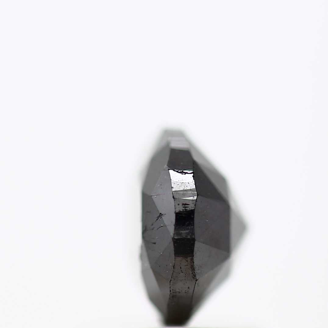 1.45 Carat Fancy Black Oval Shape Salt and Pepper Diamond 8.10 MM