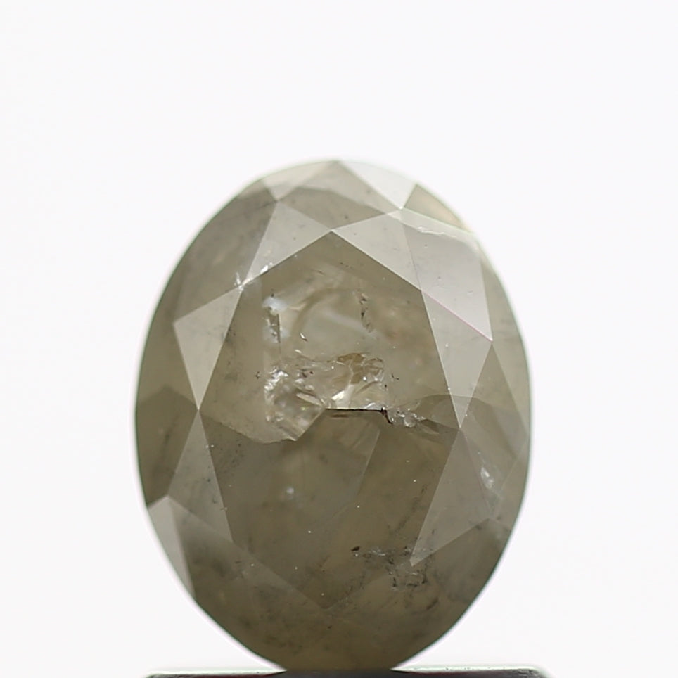 1.07 Carat Natural Salt and Pepper Oval Cut Diamond 7.1 MM