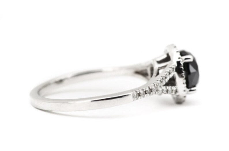 black diamond ring 14k gold