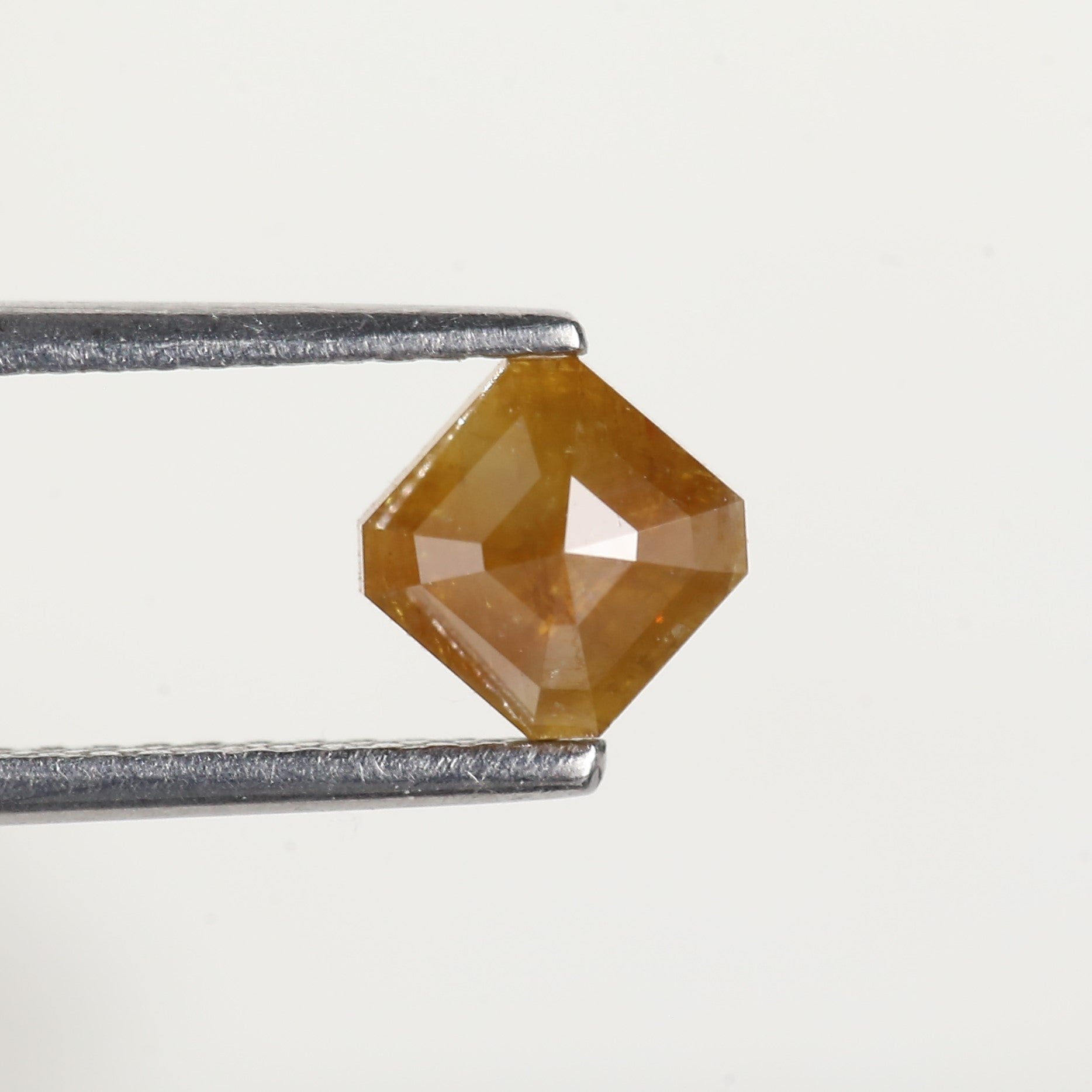 0.67 Ct Asscher Cut Yellow Salt and Pepper Diamond 5 MM