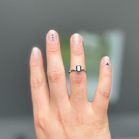 3 Carat 14K Yellow Solid Gold Solitaire Emerald Black Diamond Engagement Ring Gift For Her - Blackdiamond