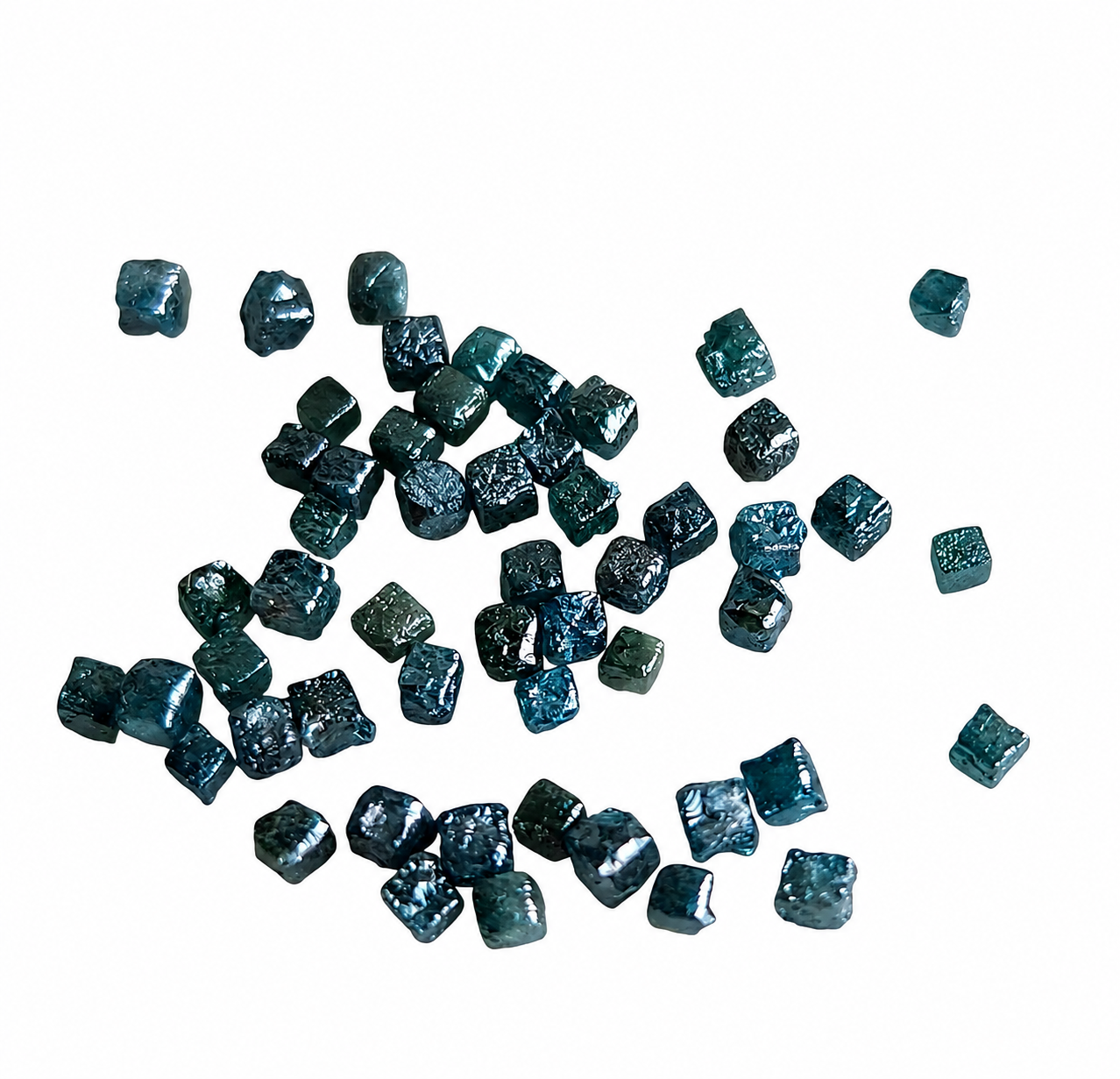 1 Carat Natural Blue Cube Rough Loose Diamond Lot 1.5 -2 MM