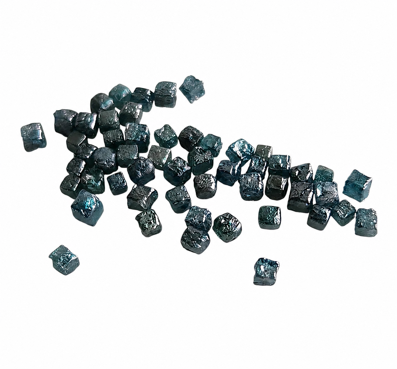 1 Carat Natural Blue Cube Rough Loose Diamond Lot 1.5 -2 MM