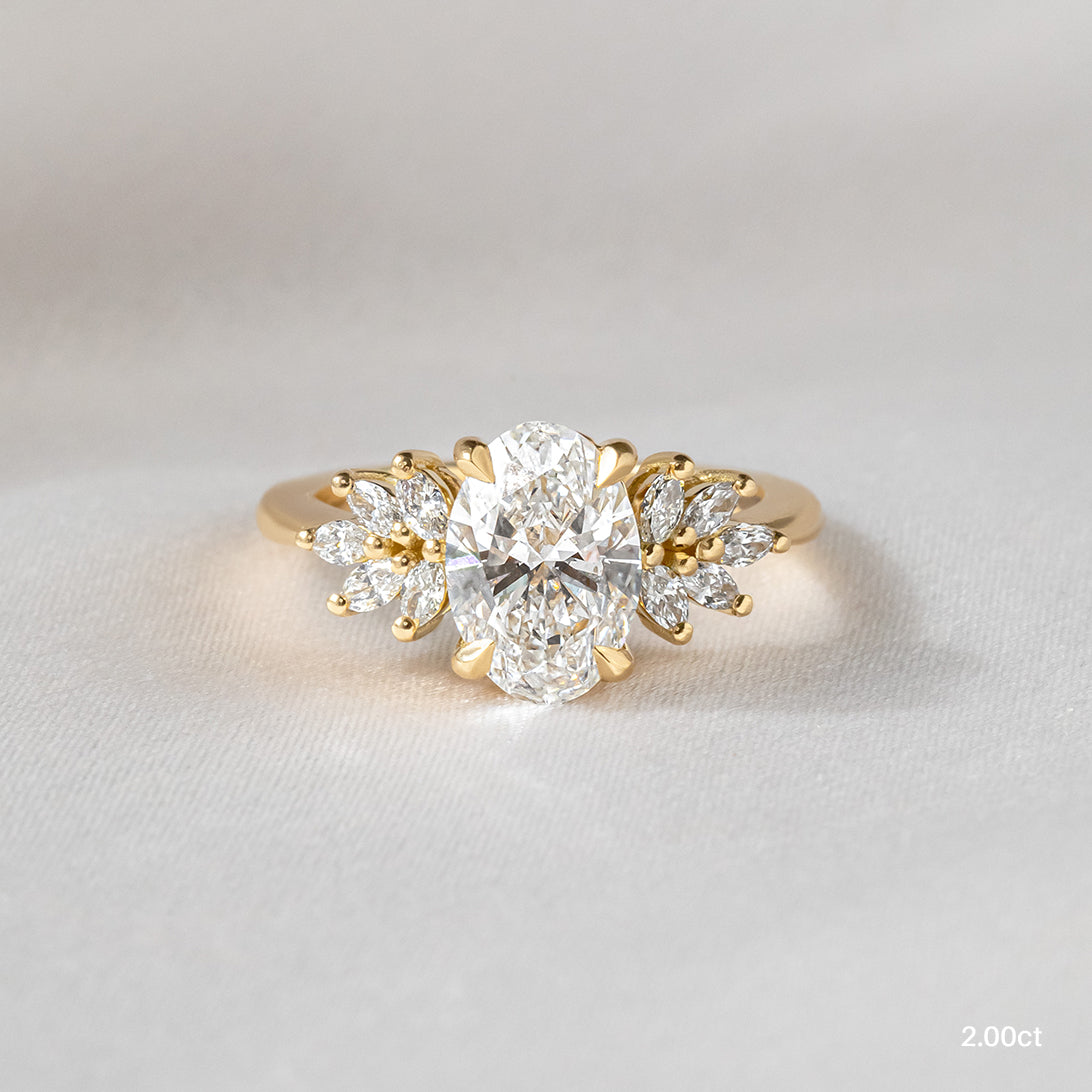 Oval 1 Carat Lab Grown Diamond Ring IGI Certified Isabella