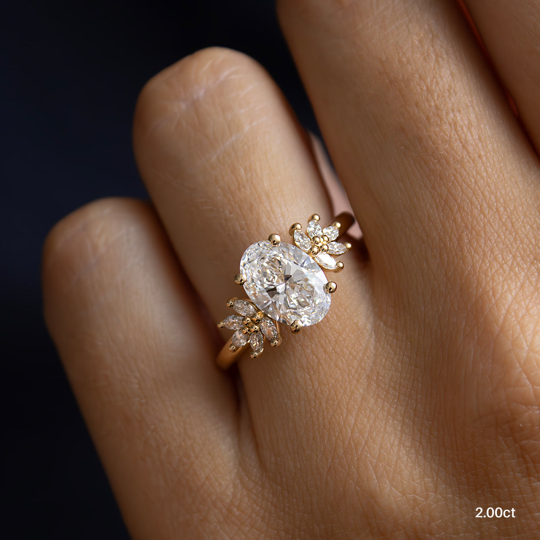Oval 1 Carat Lab Grown Diamond Ring IGI Certified Isabella