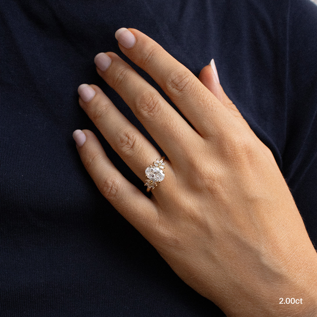 Oval 1 Carat Lab Grown Diamond Ring IGI Certified Isabella