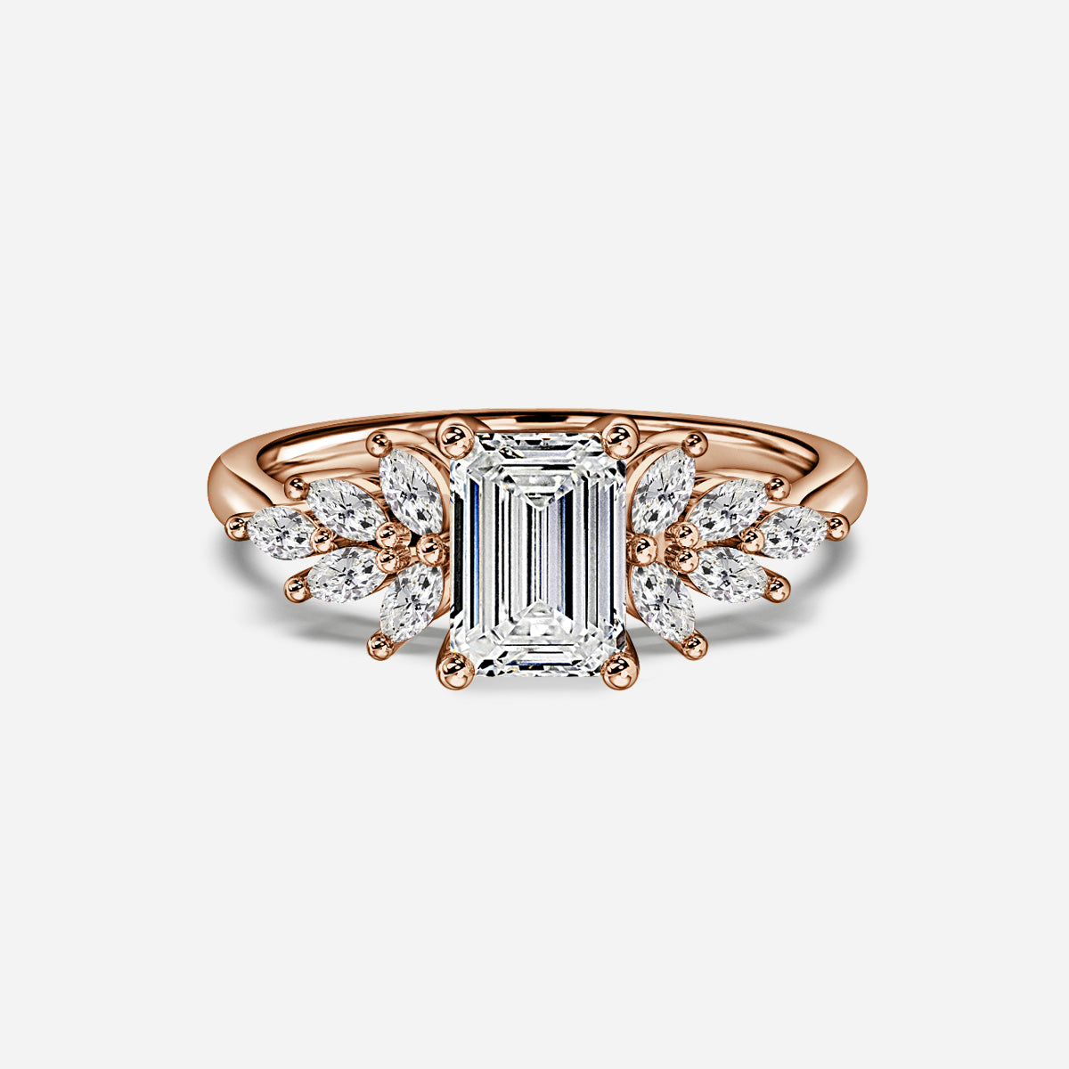 Emerald 1 Carat Lab Grown Diamond Ring IGI Certified Isabella
