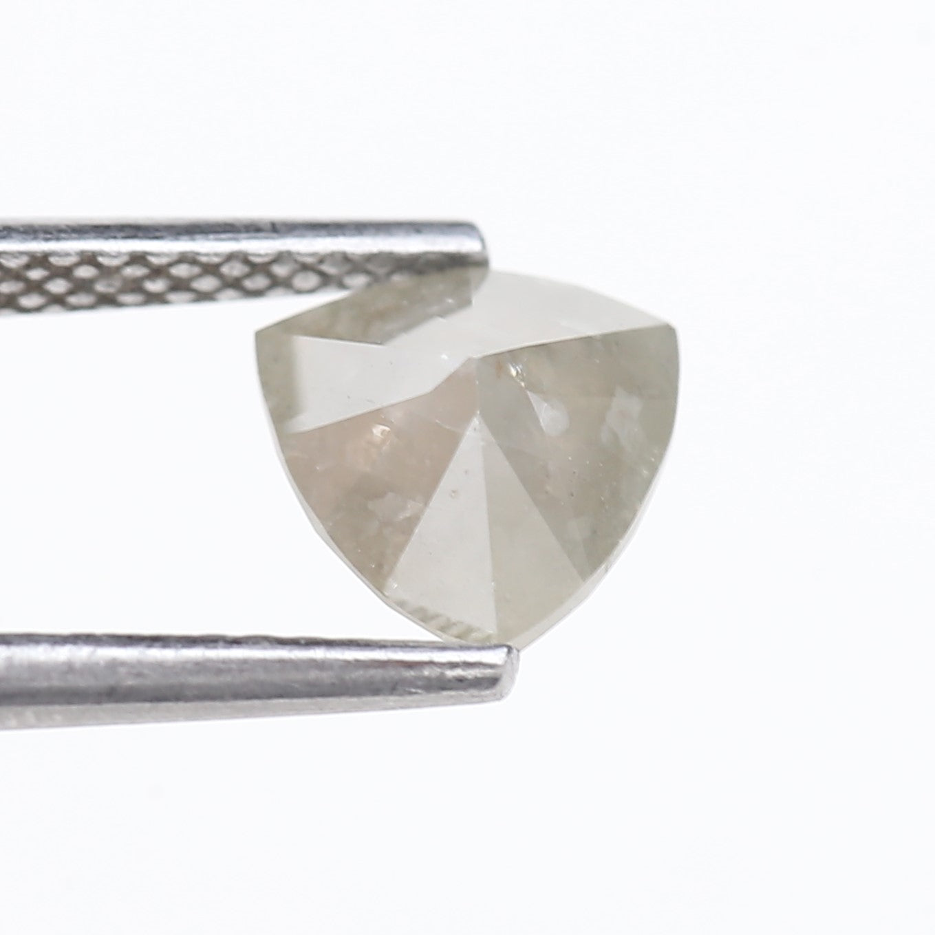 1.33 Carat Natural Gray Trillion Cut Salt and Pepper Diamond 6.97 MM