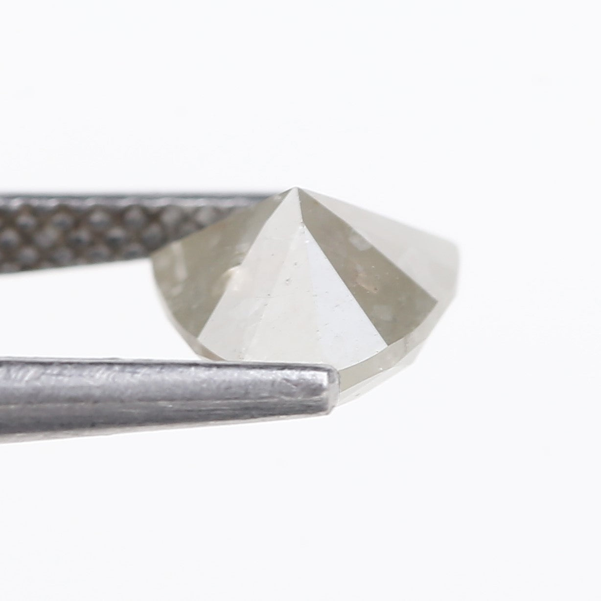 1.33 Carat Natural Gray Trillion Cut Salt and Pepper Diamond 6.97 MM