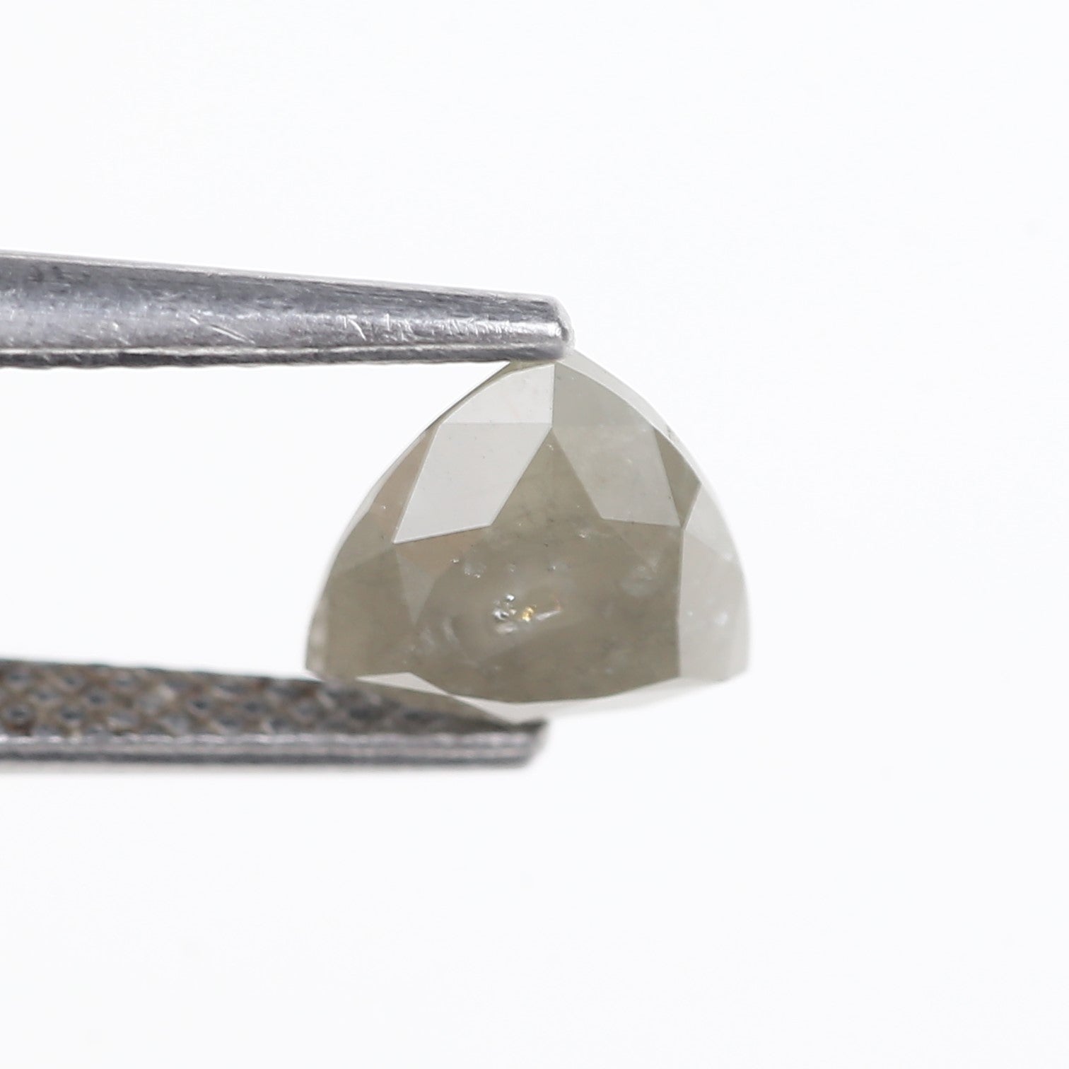 1.33 Carat Natural Gray Trillion Cut Salt and Pepper Diamond 6.97 MM