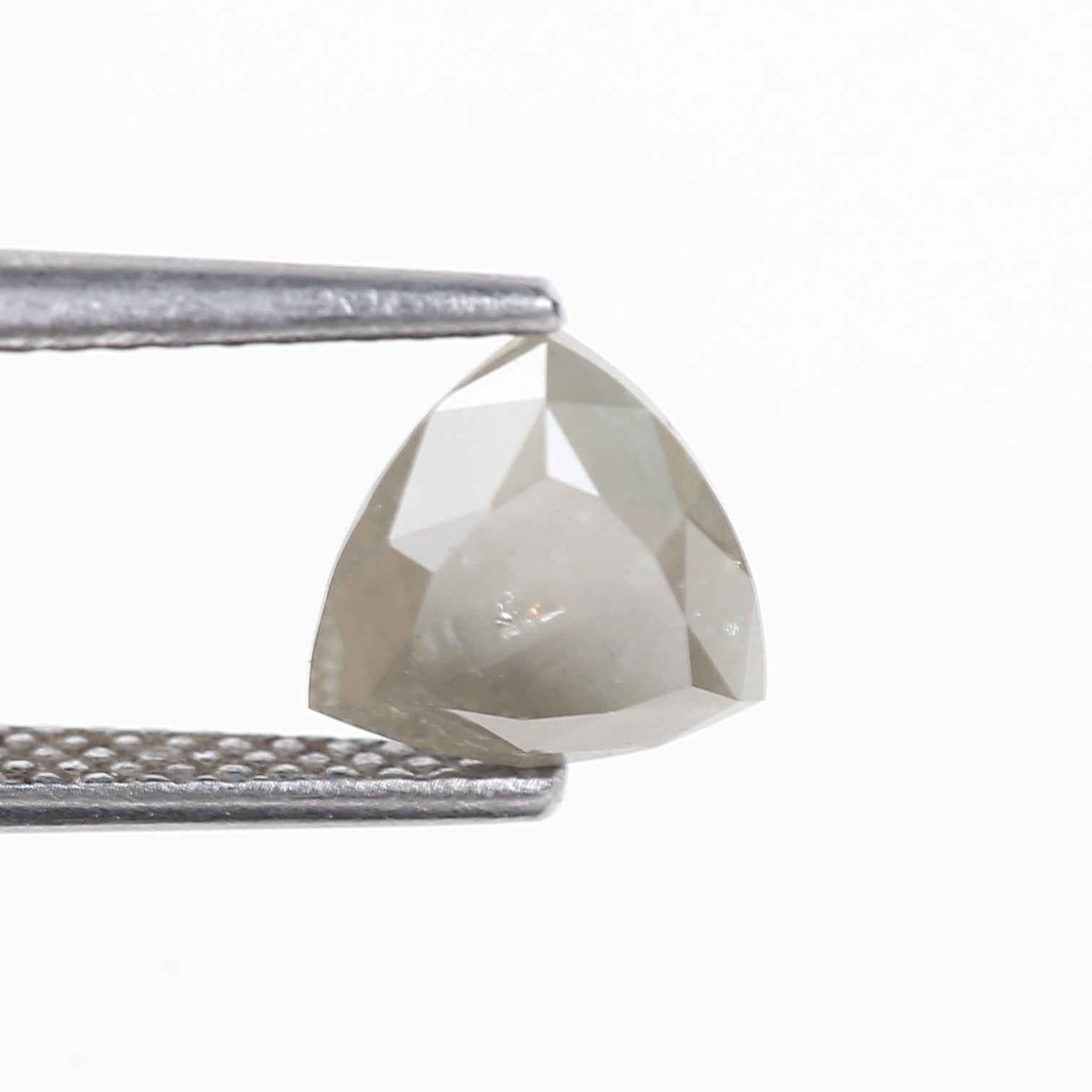 1.33 Carat Natural Gray Trillion Cut Salt and Pepper Diamond 6.97 MM