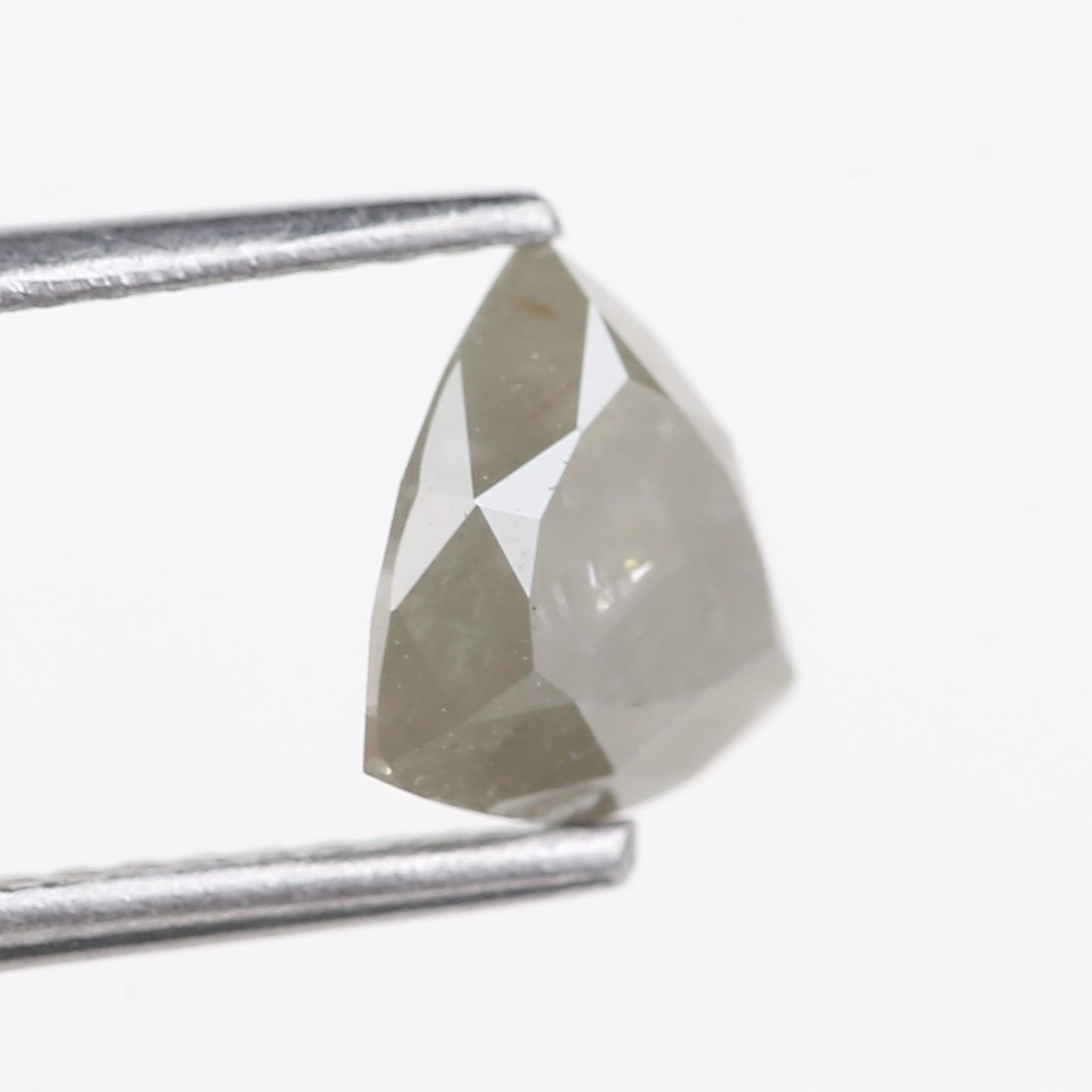1.33 Carat Natural Gray Trillion Cut Salt and Pepper Diamond 6.97 MM