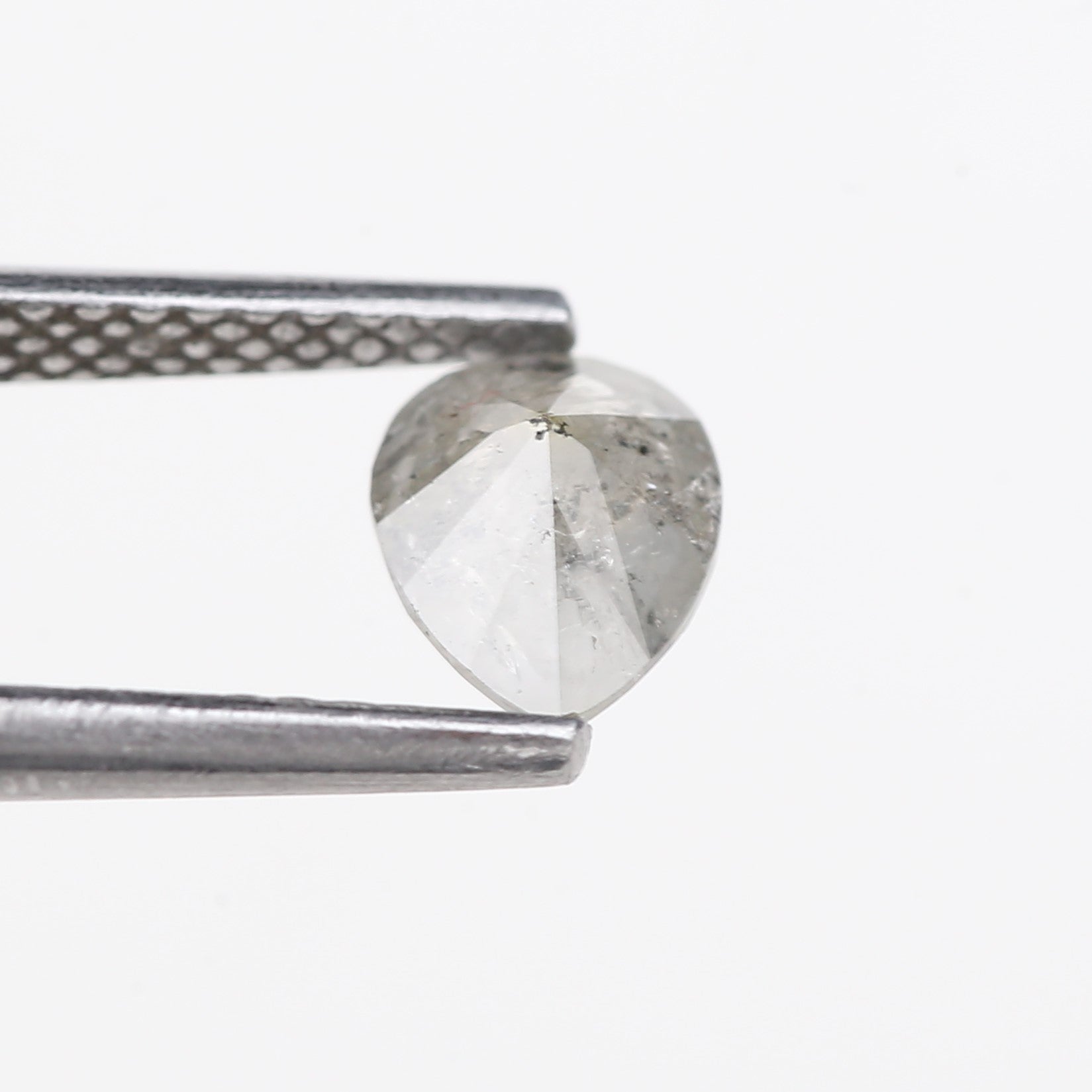 0.57 Carat Natural Grey Pear Salt And Pepper Diamond 6.82 MM