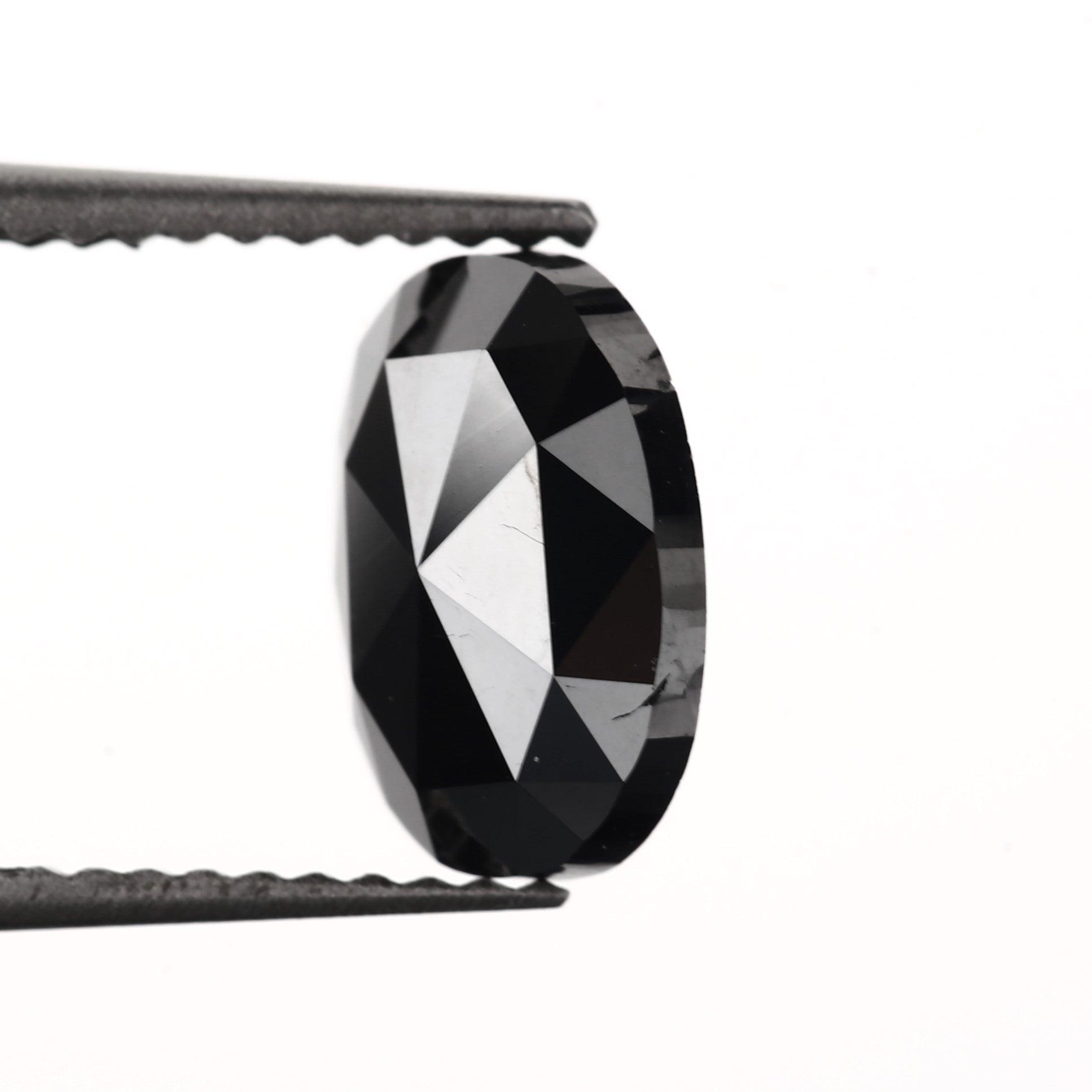 oval rosecut engagement ring black