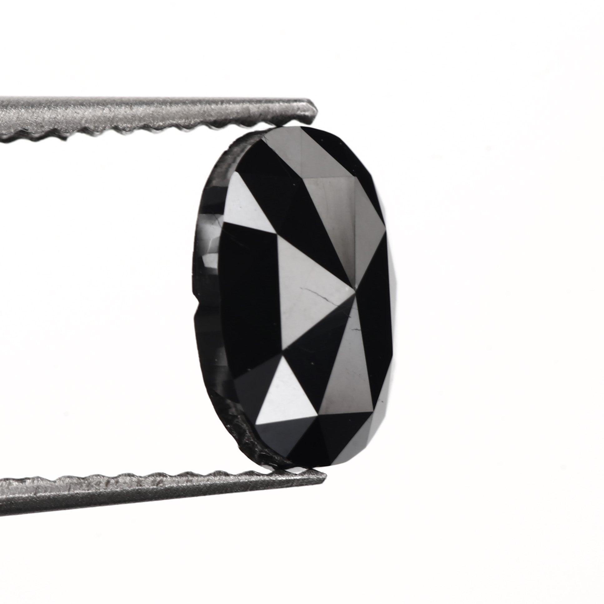 natural oval black diamond