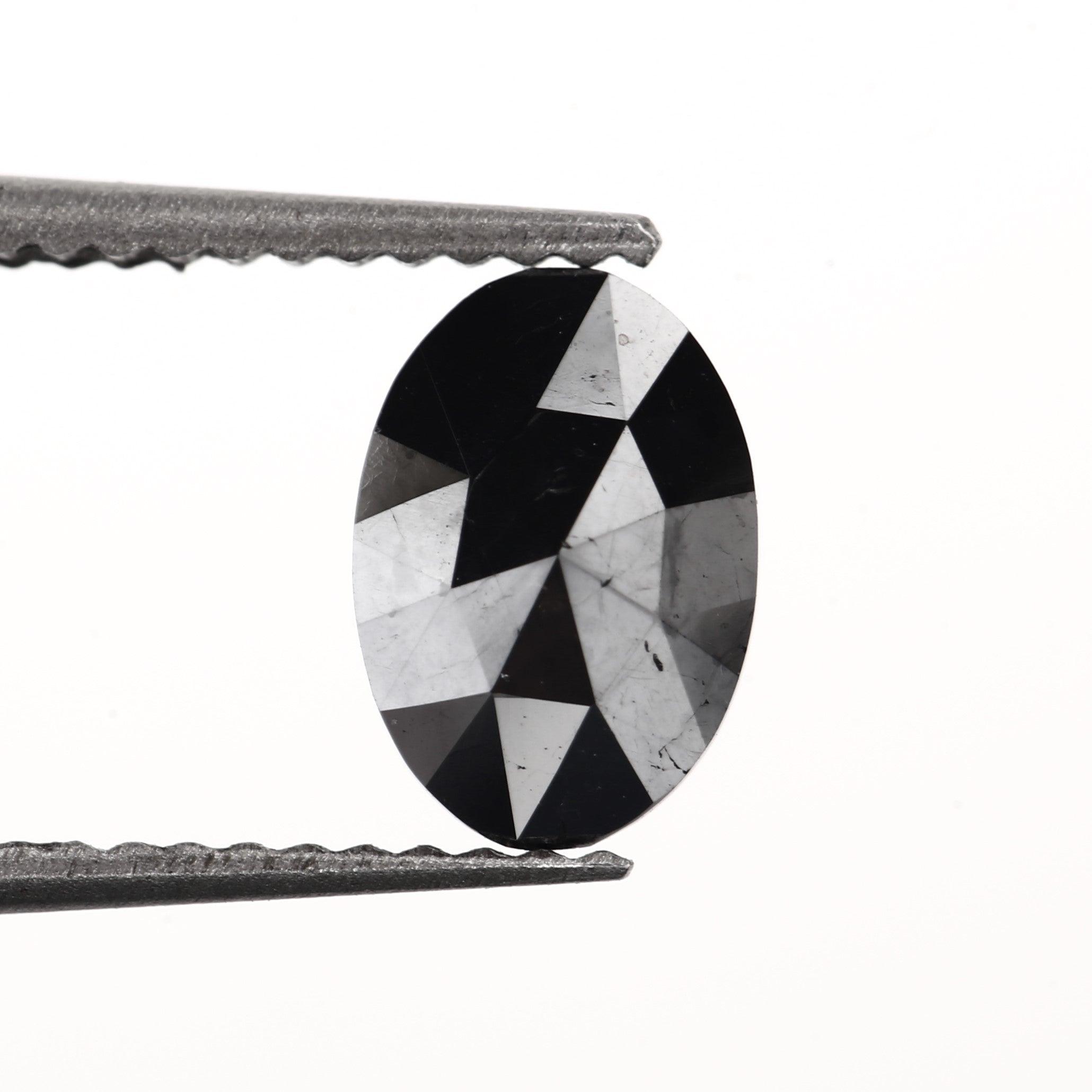 fancy oval black loose diamond