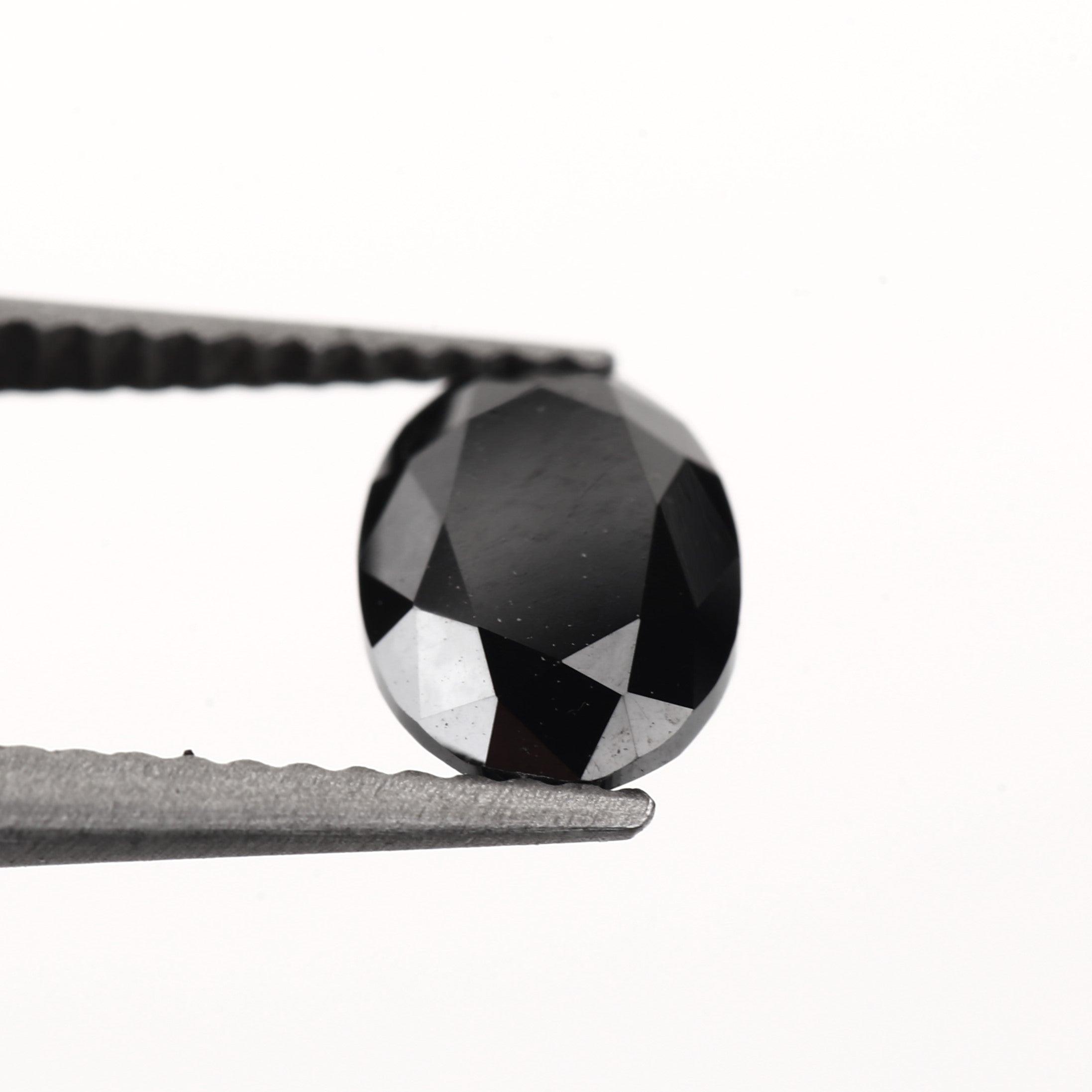 brilliant oval black loose diamond