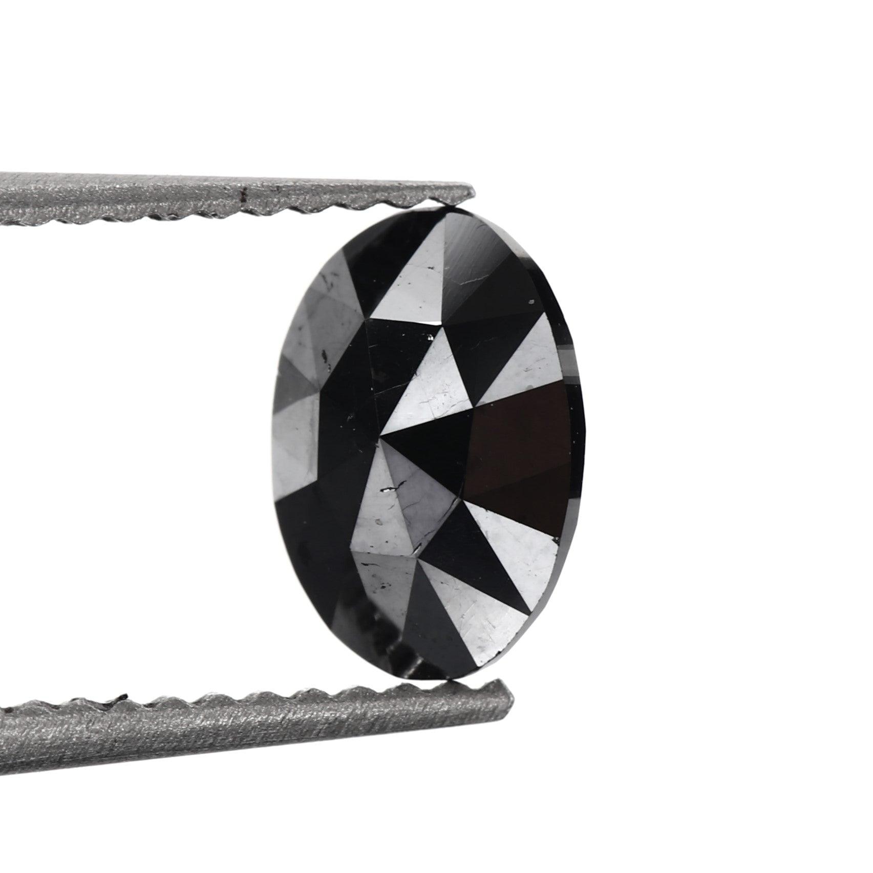 oval rosecut black diamond