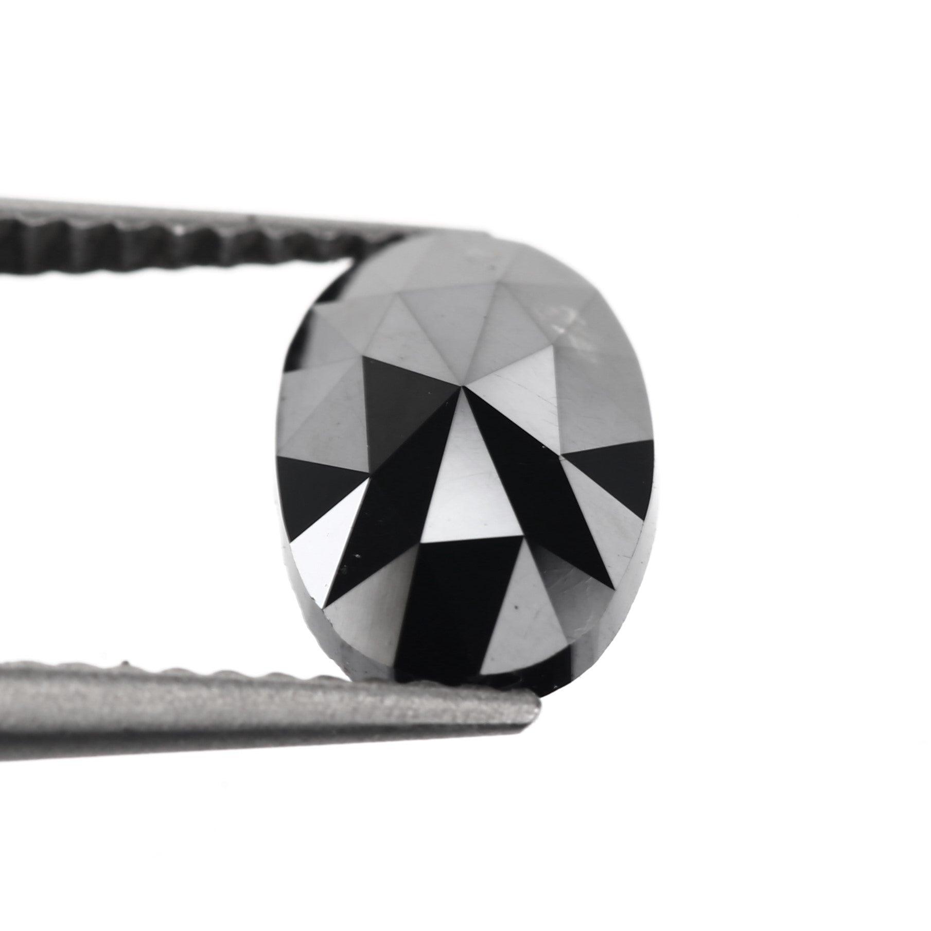 oval engagement ring black