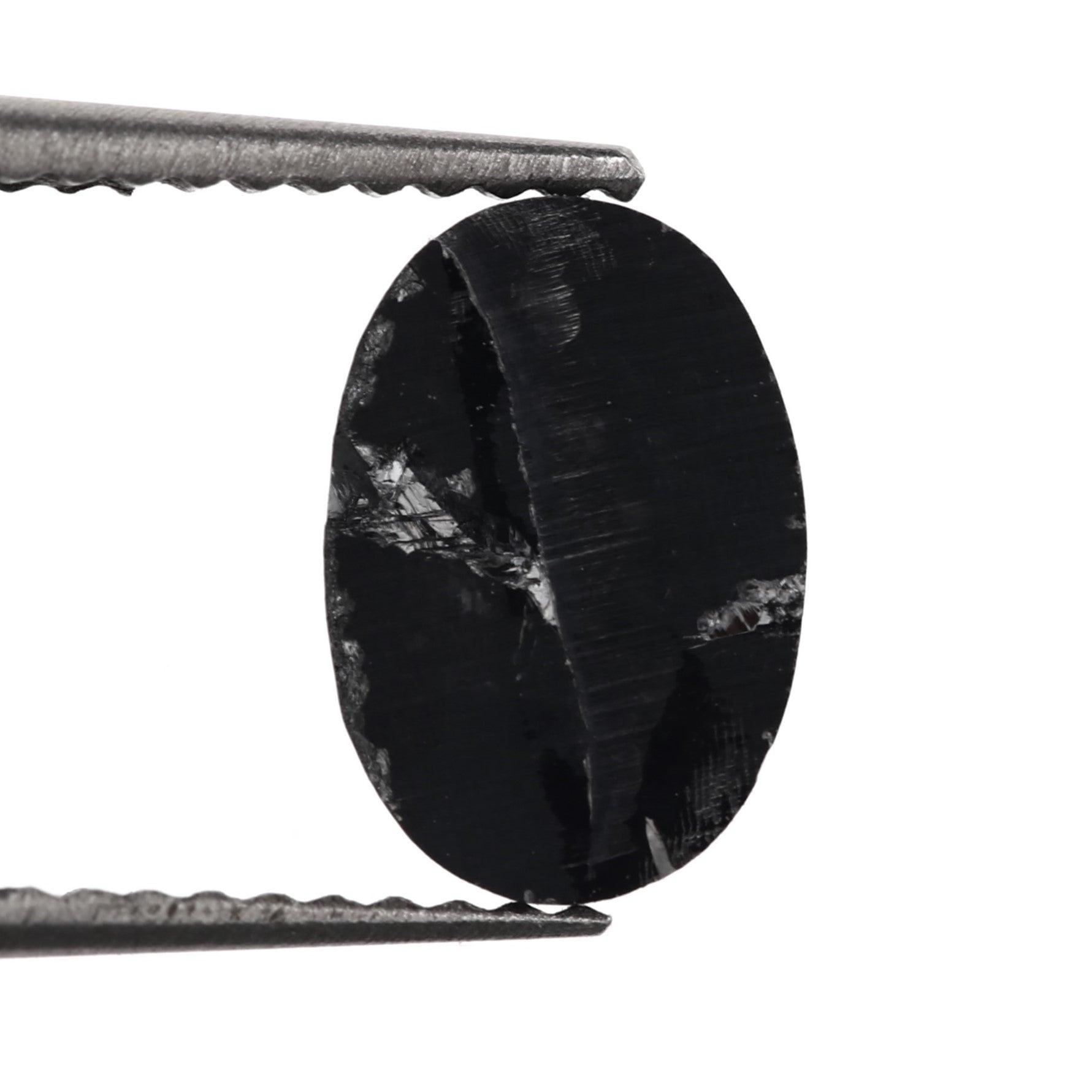oval rose cut ring black