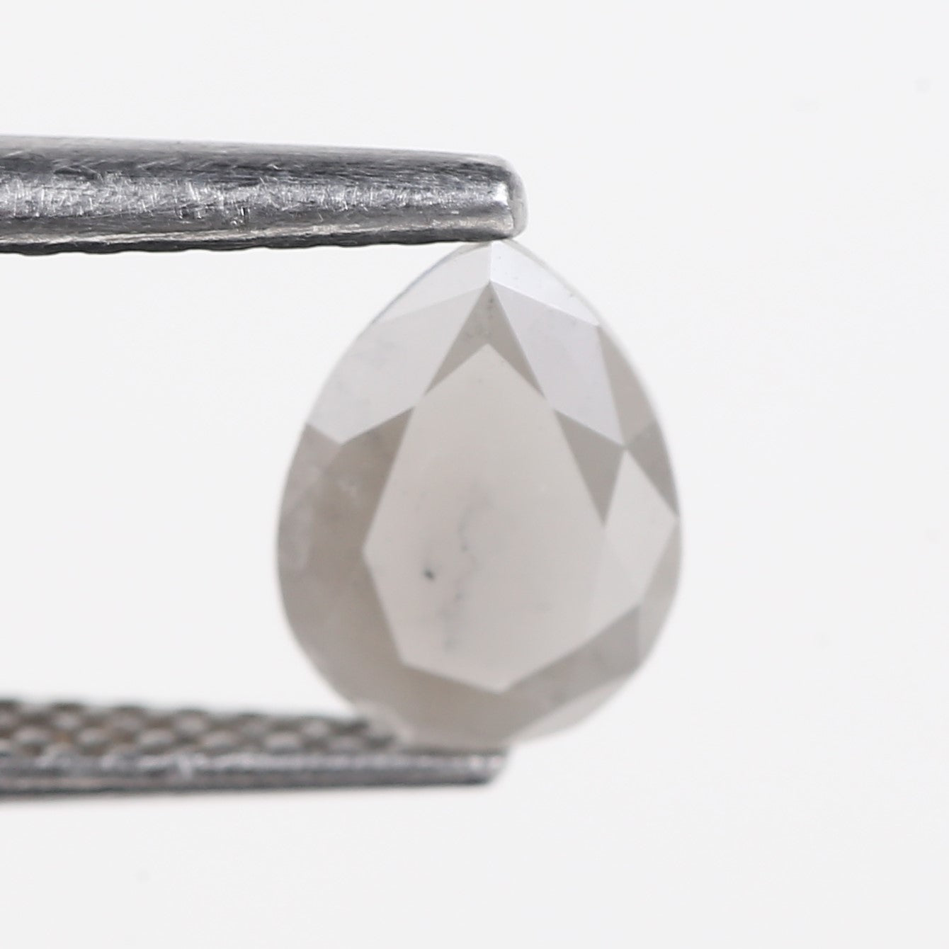 0.63 Carat Natural Gray Pear Salt and Pepper Diamond 7.30 MM